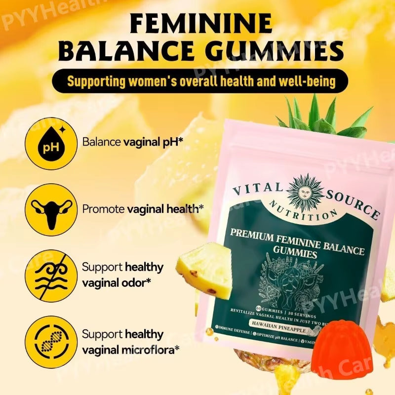 Women'S Probiotic Gummies with Vitamin C for Digestive and Immune Health Feminine Balance Gummies Daily Nutrition Support
