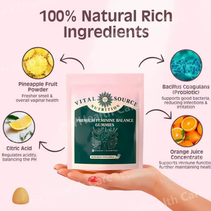 Women'S Probiotic Gummies with Vitamin C for Digestive and Immune Health Feminine Balance Gummies Daily Nutrition Support